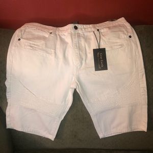 White Jean Shorts